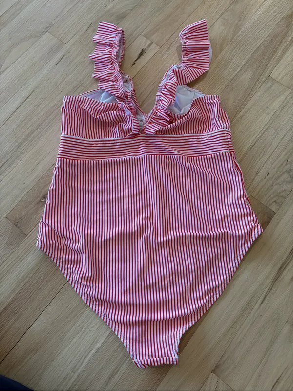 Pink Lily Striped One-Piece Swimsuit - Image 6