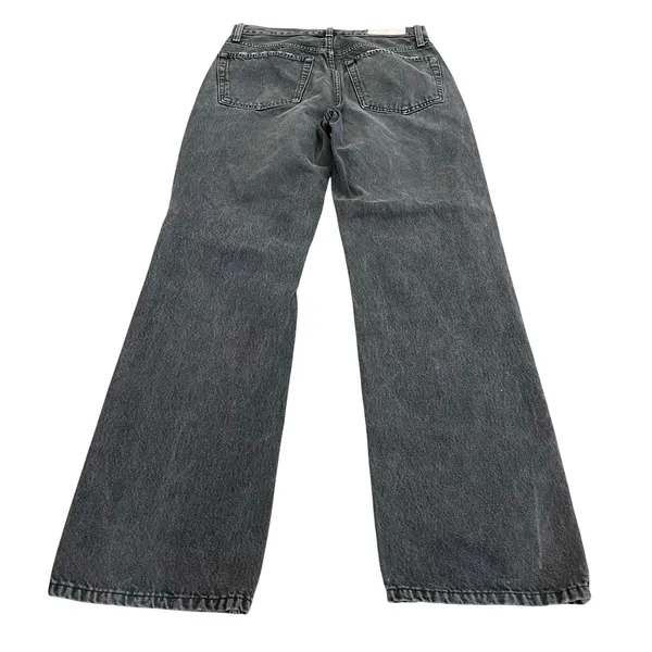 RE/DONE High Rise Loose Jeans in Washed Black with Rips Size 28‎ - Image 4