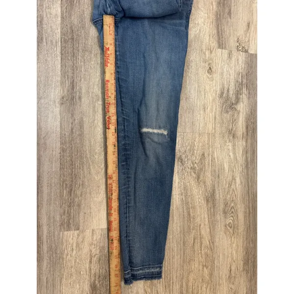 Madewell 9 inch High Rise Skinny Jeans Distressed Blue‎ Wash Size 30 - Image 8