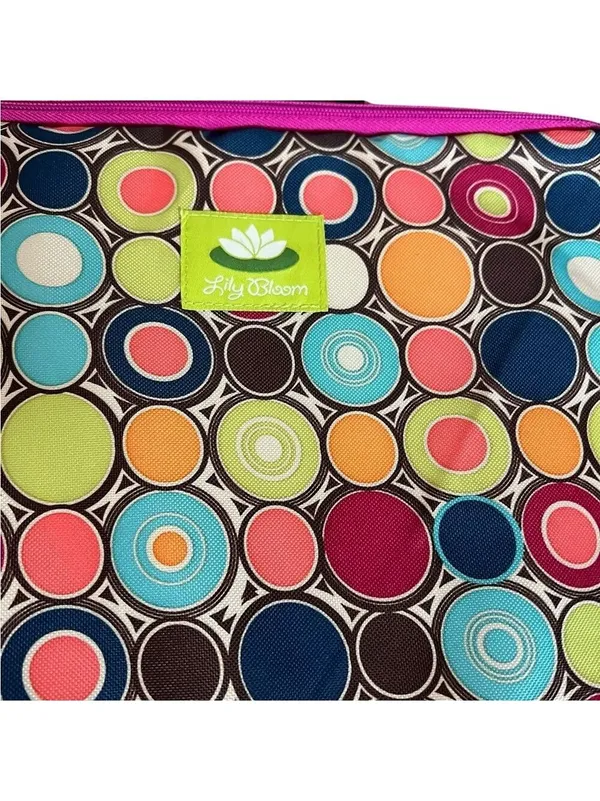 Lily Bloom Laptop Travel Bag Multicolor Circle - Image 5