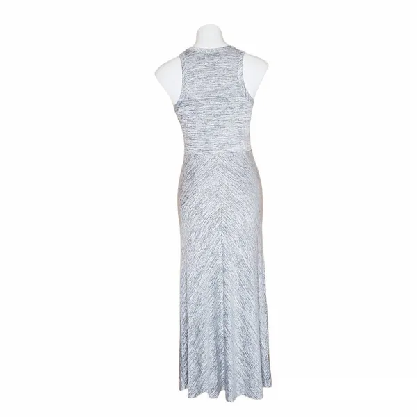 Lou & Grey Heathered Gray Soft Stretchy Comfy Light Maxi Dress - Image 3