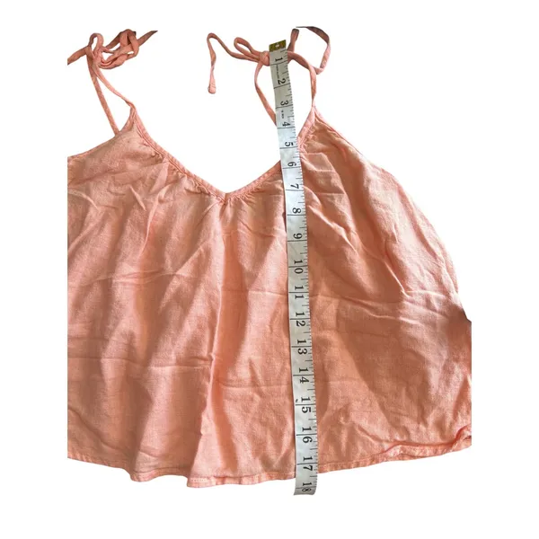 Abercrombie‎ & Fitch Peach Tie Strap Camisole Sleepwear Top Medium - Image 5