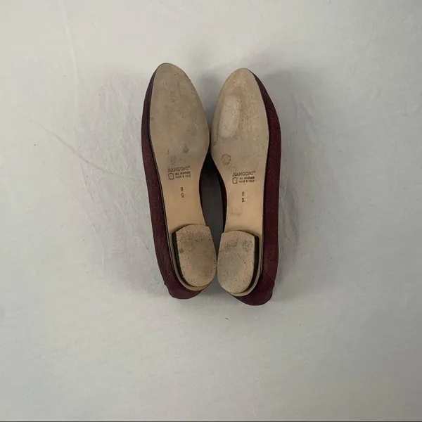 Rangoni Croc Embossed Leather Loafers in‎ Eggplant Size 8 - Image 6