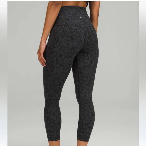 Lululemon Align High-Rise Crop Intertwined Camo Deep Coal Multi size 4 - Image 2
