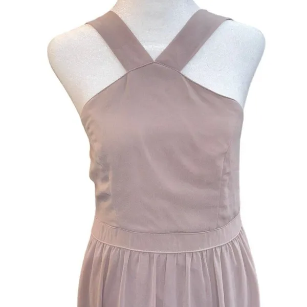 Lulus Air of Romance Taupe Maxi‎ Dress Style# D15376 Size Medium Wedding Prom - Image 2