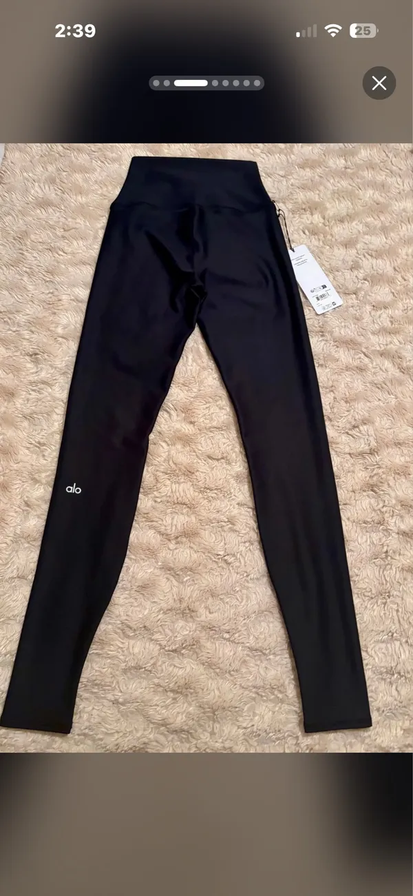 Alo High-Waisted Yoga Airlift Leggings Black size XS NWT - Image 3
