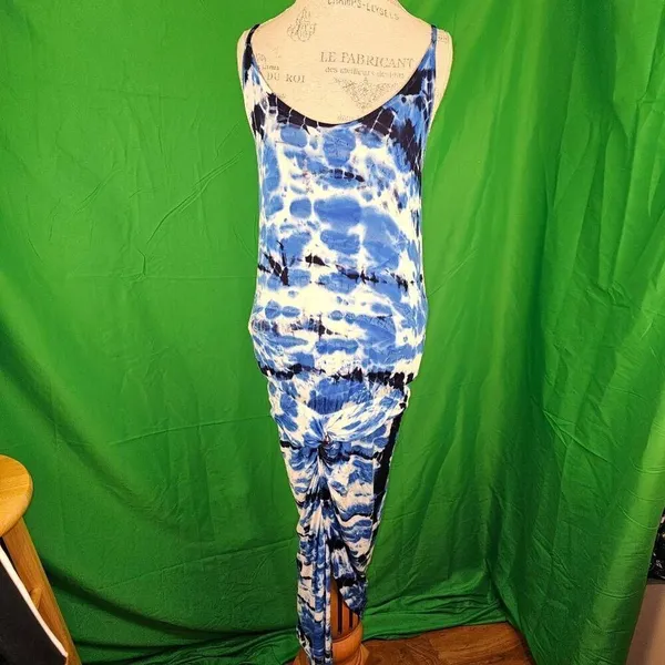 Young Fabulous‎ & Broke Womens Navy & Blue Shorebreak Kulani Dress Small - Image 2