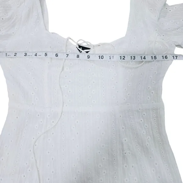 LULUS Rapunzel White Eyelet Lace Mini Dress‎ Medium - Image 10