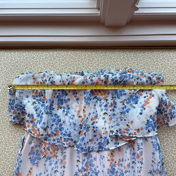 NWT Selfie Leslie Dress Floral Midi Dress with Tie straps & belt size 8 - Image 10