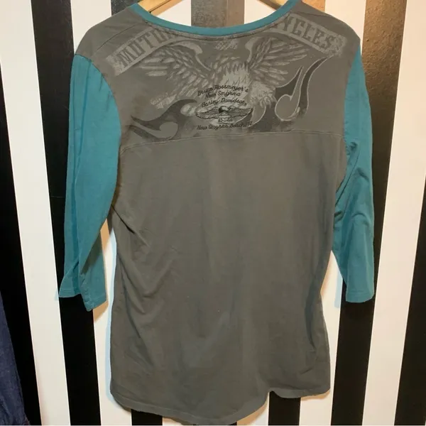 Y2K Woman’s Harley-Davidson 3/4 Sleeve Tee Shirt XXL 12/14/16 Retro Vintage - Image 4
