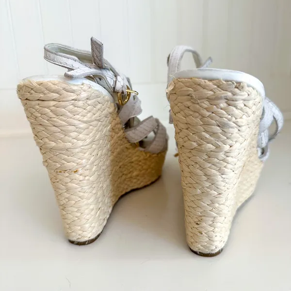 Guess White Wedge Sandals - Image 8
