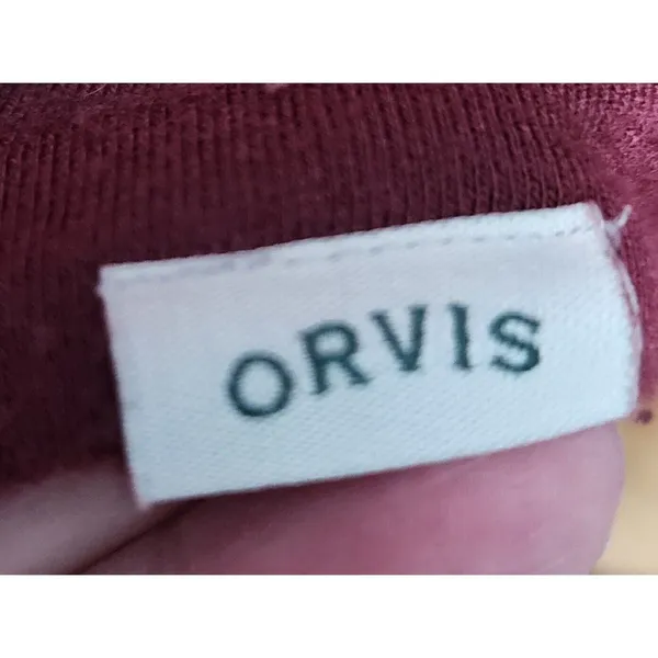 Orvis Classic Collection Sweatshirt Pullover Casual Comfy Burgundy Size‎ M - Image 4