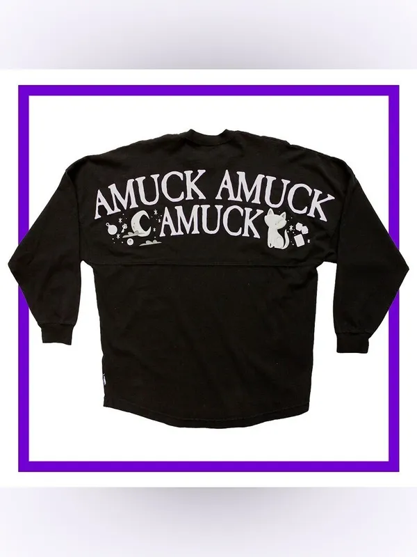 Disney Hocus Pocus Amuck Spirit Jersey Halloween Party Black Sz M Magic Kingdom - Image 2