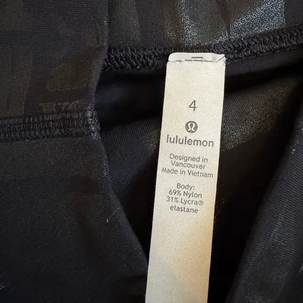 Lululemon Black Activewear Leggings size 4 - Image 9