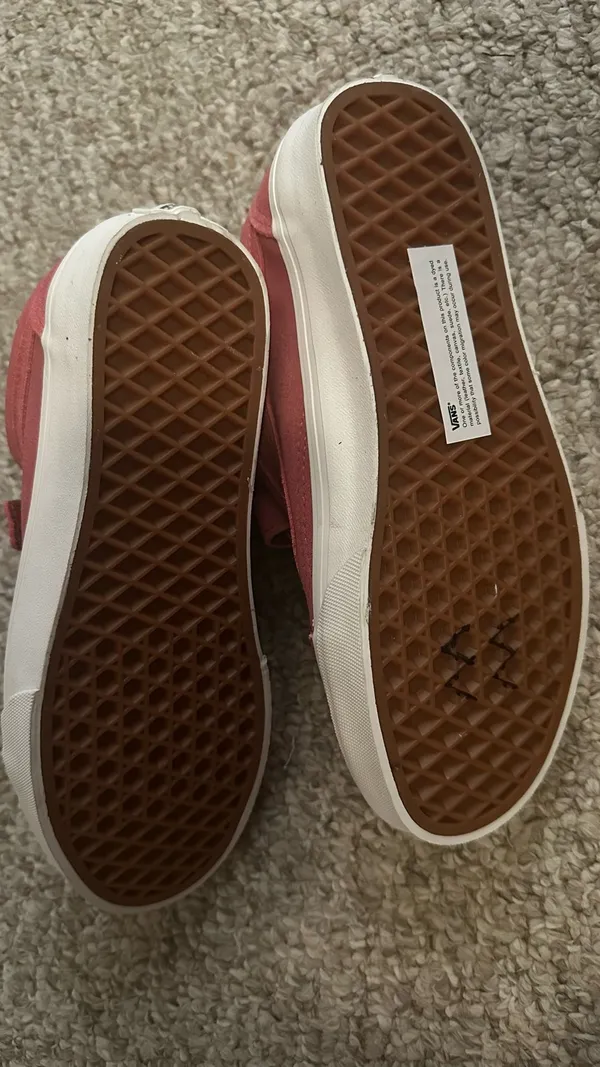Vans Pink Velcro Sneakers – Casual Low Top Shoes Size 5.5 - Image 2