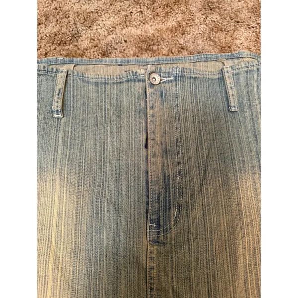Vintage Y2K Revolt Jeans Co Embroidered Paisley Denim Mini Skirt Western Boho - Image 7