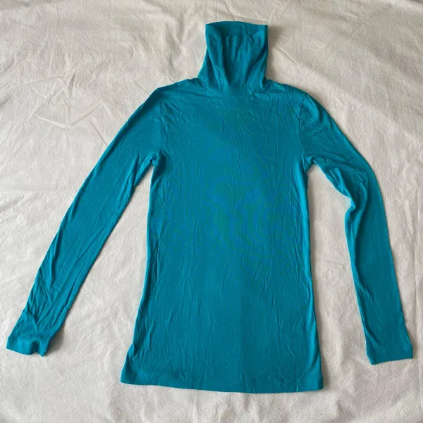 J.Crew Tropical Blue Tissue Turtleneck - Image 2