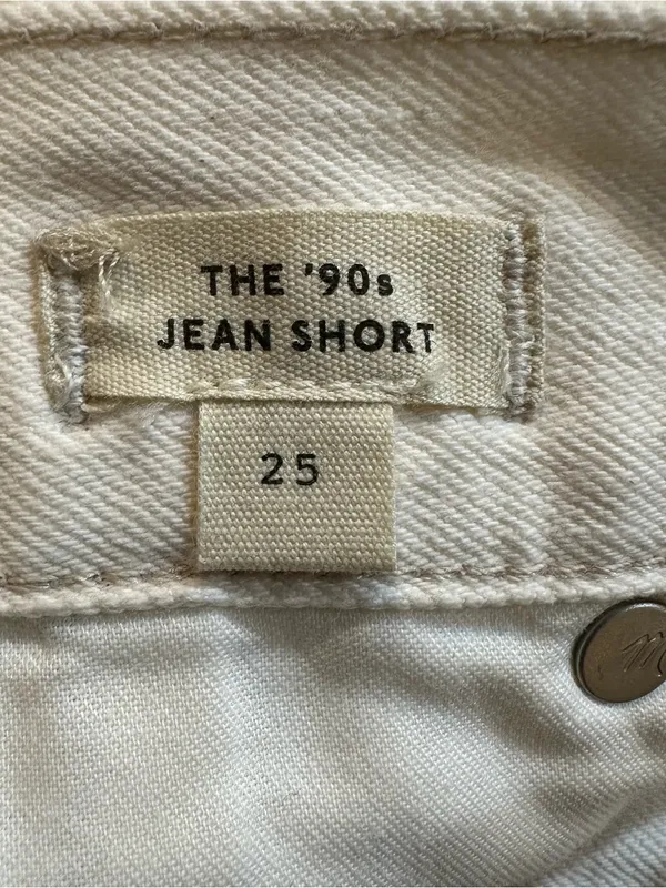 Madewell‎ The '90s Mid-Length Jean Short in Vintage Canvas: Button Front Size 25 - Image 12