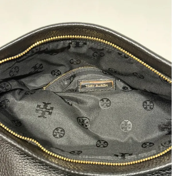 Tory Burch Bombe envelope fold pebbles leather crossbody purse bag - Image 11