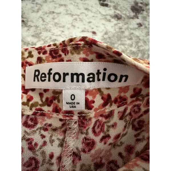 Reformation La Vie En Rose Floral Mini Skirt 0 - Image 2