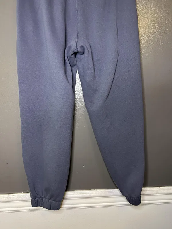 Hollister Sweatpants Women Small Blue Fleece Jogger Pants Adjustable Rise Lounge - Image 7