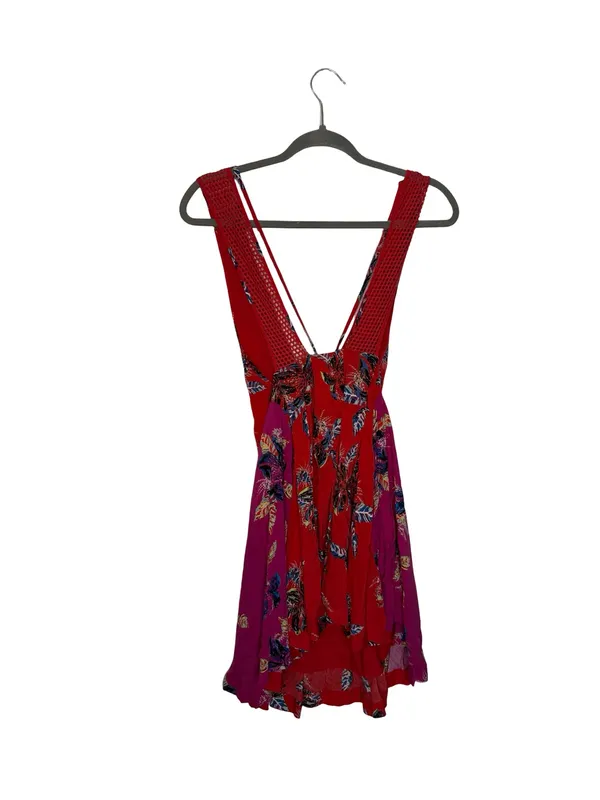 ✨ Free People Thought I Was Dreamin’ Mini Dress Red Pink Floral Size Small NWT ✨ - Image 5