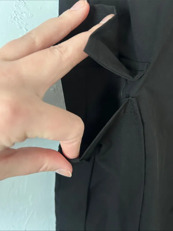 Amazon Wide Leg Cargo Pants - Black - Image 3