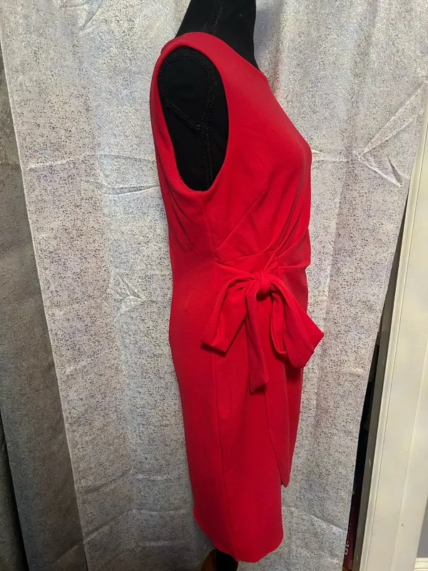 Donna Rico Scuba-Crepe Wrap-Skirt Sheath Dress - Image 7