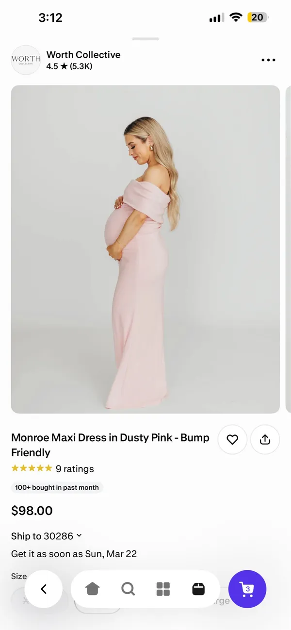 Worth Collective Monroe Maxi Pink - Image 3