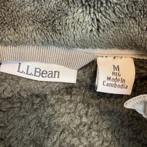 LL Bean Women Sweater Medium Green High Pile Fleece Pullover Sweatshirt Outdoors - Image 5