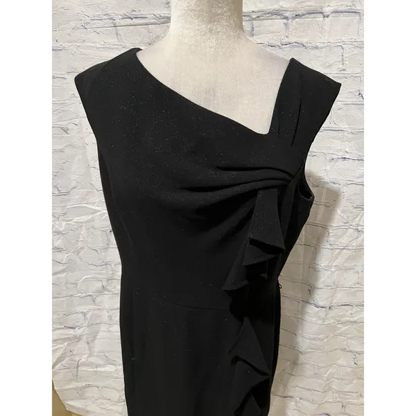 White house Black Market WHBM SHIFT SEMI FORMAL DRESS WITH SIDE RUFFLE DETAIL 14 - Image 2