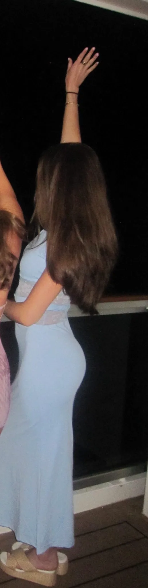 Shein Light Blue Dress with Lace - Image 3