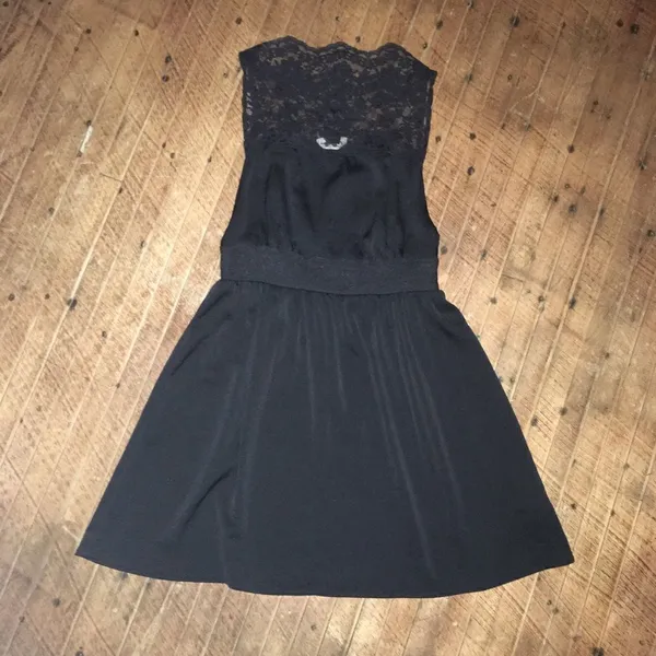 Free People S solid lace neck dress in black - Image 4