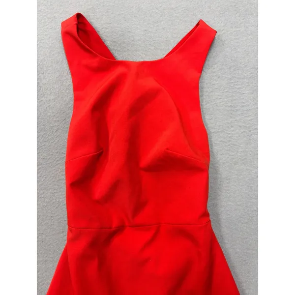 Zara Dress XS Trafaluc Collection Red Open Back Cutout Mini Sleeveless - Image 4
