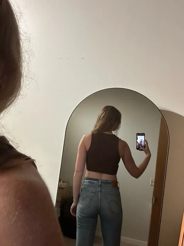 Aerie brown ribbed crop top - Image 5