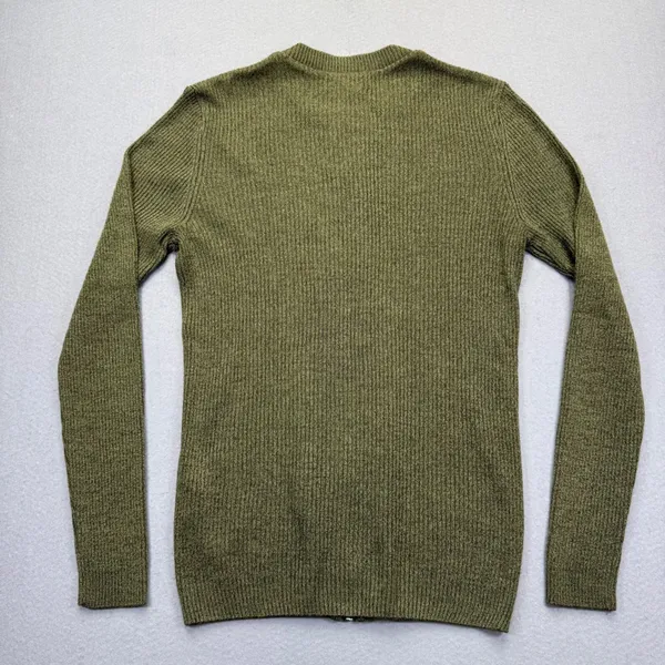 ASOS Womens Olive Green Ribbed‎ Full Zip Cardigan Sweater Size L - Image 9