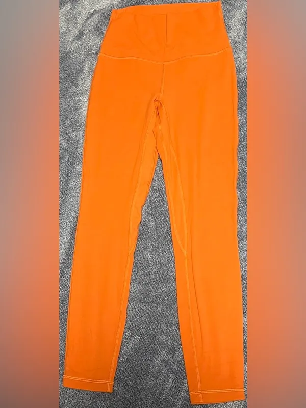 #23 Lululemon Align High-Rise Pant 25” Canyon Orange Size 4 - Image 7