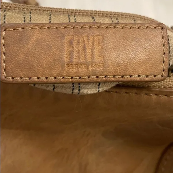 Frye Cognac Brown Melissa Crossbody Leather Shoulder Bag Purse Boho Western - Image 2
