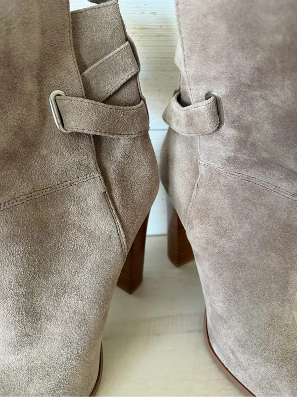 Dolce Vita Marenn Midi Bootie Women's Size 9 Beige Greige Suede NEW - Image 12