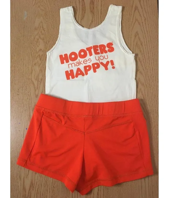 B75 Hooters Girl Worn Rare Uniform Tank & Shorts From Towson Maryland Size Xs - Image 5