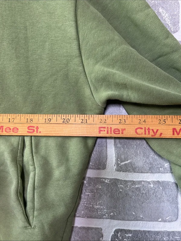 PANGAIA Olive Green Organic Cotton Hoodie XS Sustainable Pullover Sweatshirt - Image 5