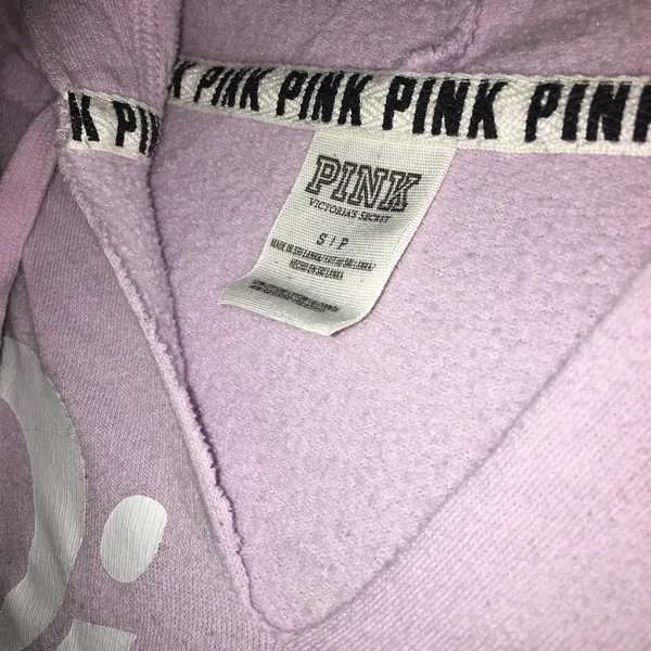 Lavender V-Neck Victoria'S Secret Pink Hoodie - Image 3