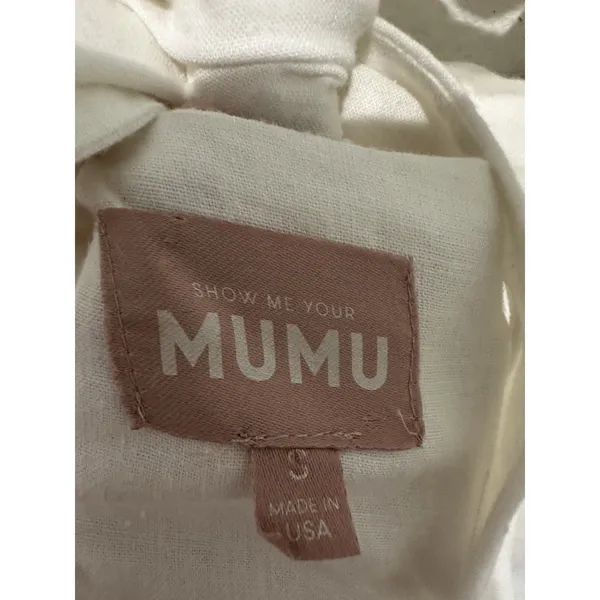 Show Me Your Mumu Lovely Midi Dress in White Linen.Size S - Image 6
