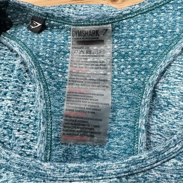 Gymshark Vital Seamless Tank Deep Teal Women’s Medium Athletic - Image 3