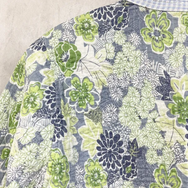 Quilted Floral Jacket Womens Medium Reversible Cottagecore Boho Indie Granny‎ - Image 5