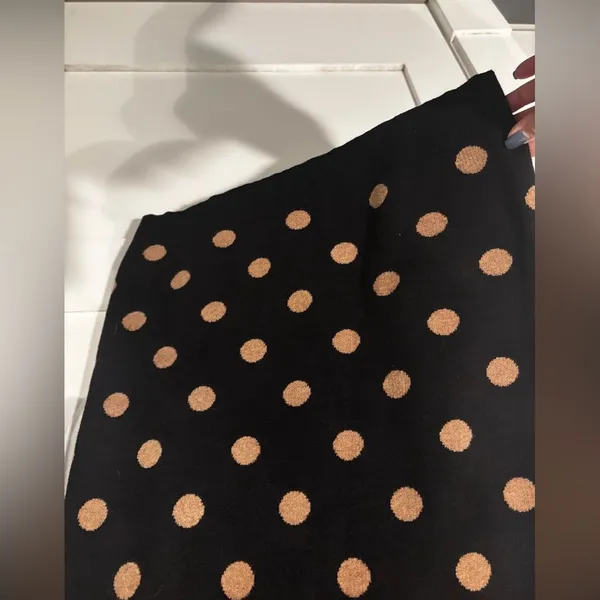 Old Navy‎ Polka Dot Sweater Dress - Black with Brown Dots Size M - Image 4