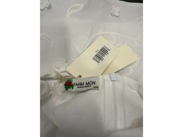 Fanm Mon Alexandra Embroidered Maxi Dress White Womens Size XXS - Image 10