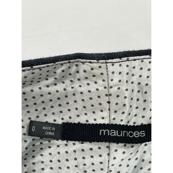 Maurices I Am Smart Crop Pants Women 0‎ Blue Indigo Cotton Blend Preppy Stretch - Image 3