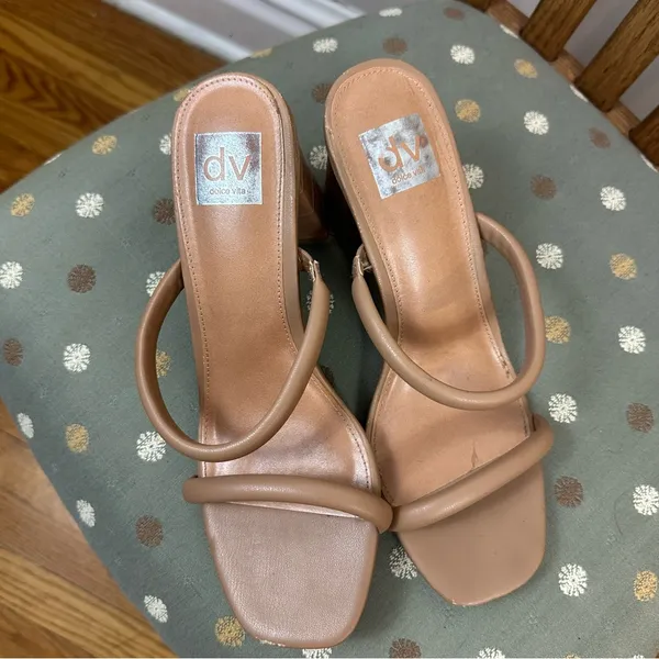 DV by Dolce Vita | Halsty Carmel Snake Material Heeled Sandals Size 9.5 - Image 6