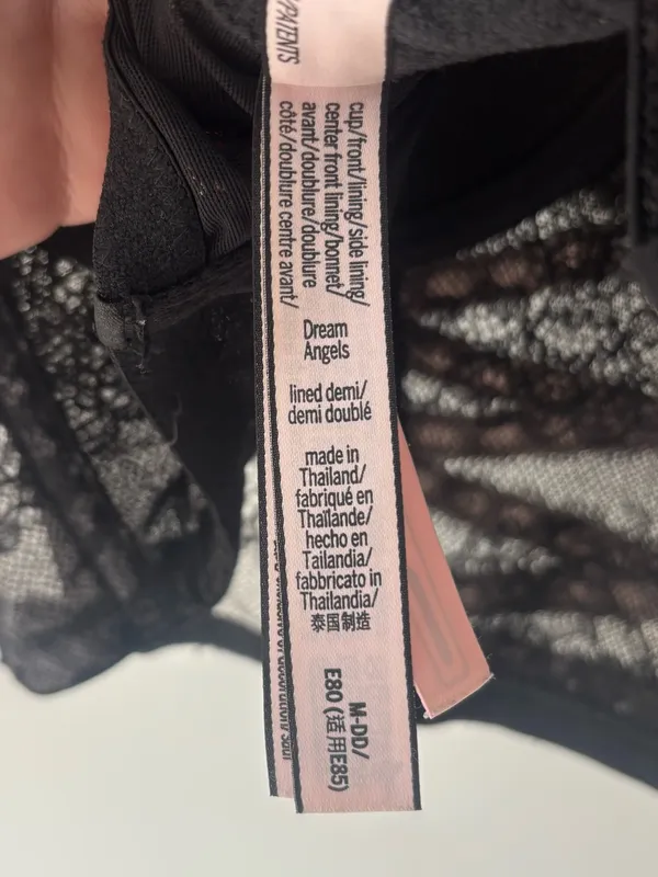 Victoria’s Secret Dream Angels Heritage Ribbon Slot Corset Bra Black Link Lace - Image 10